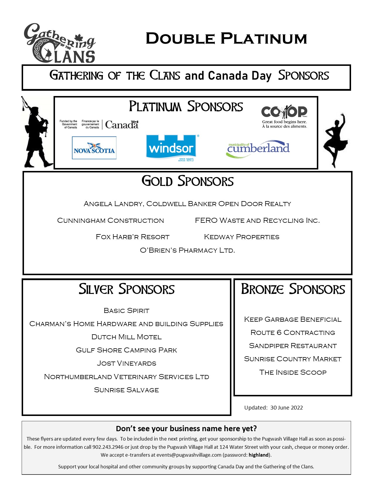 2022 sponsors flyer